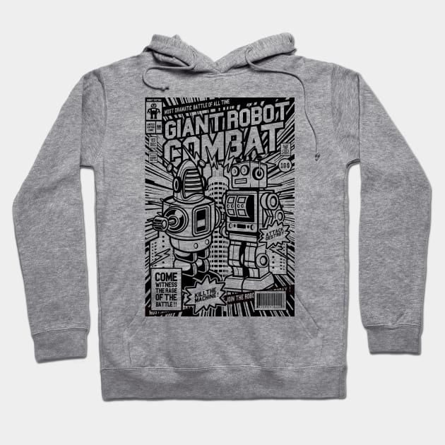 The giant robot duel Hoodie by Superfunky